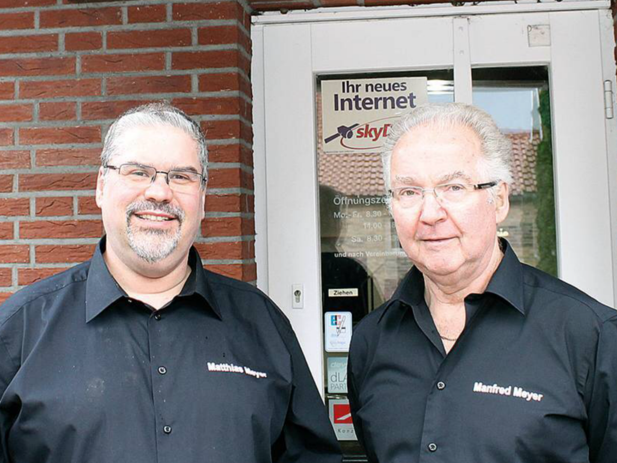 Firmengründer Manfred Meyer und Geschäftsführer Matthias Meyer